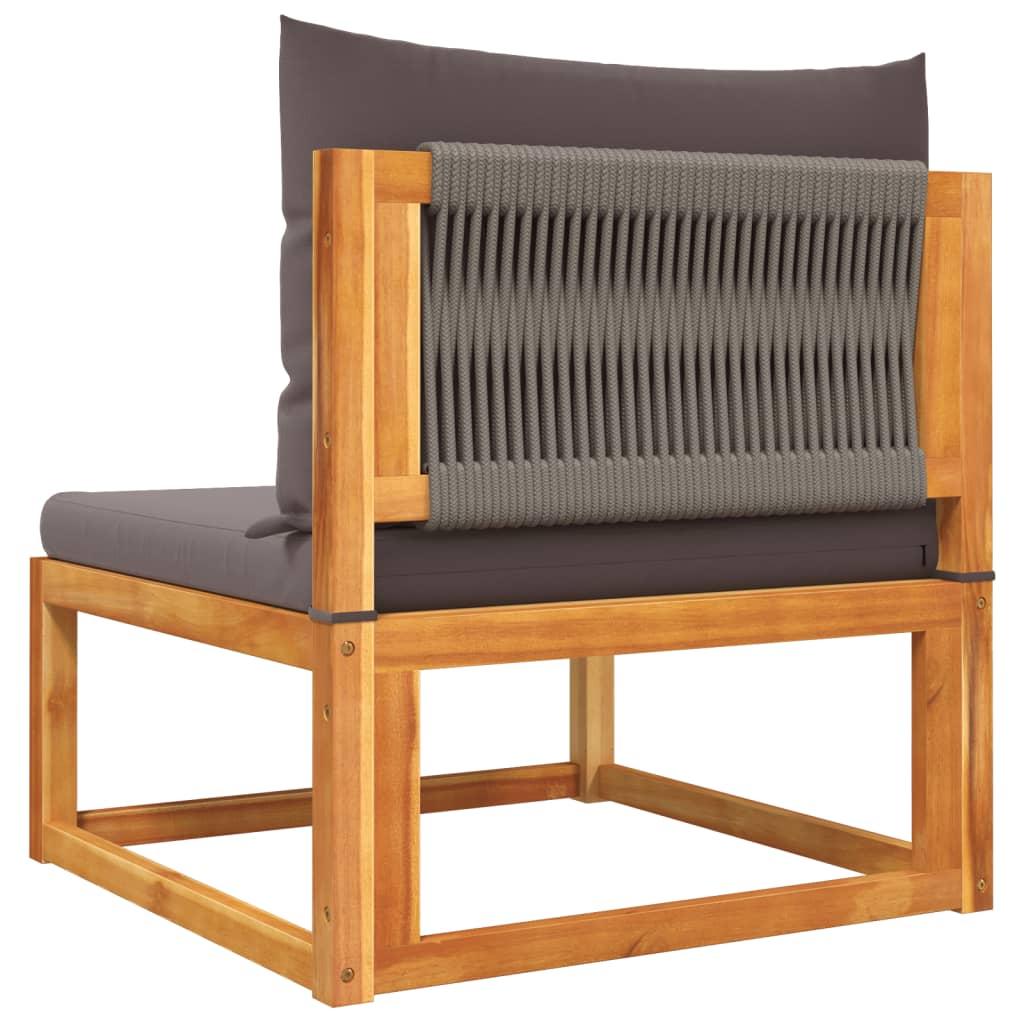 Set di divani da giardino 3 pz con cuscini in legno di acacia