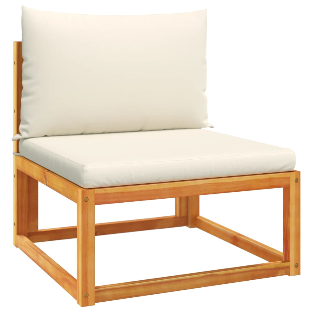 Set di divani da giardino 4 pz con cuscini in legno di acacia