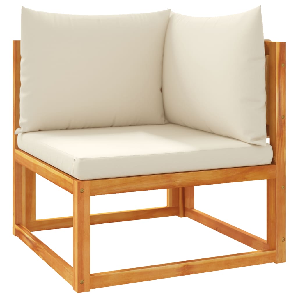 Set di divani da giardino 4 pz con cuscini in legno di acacia