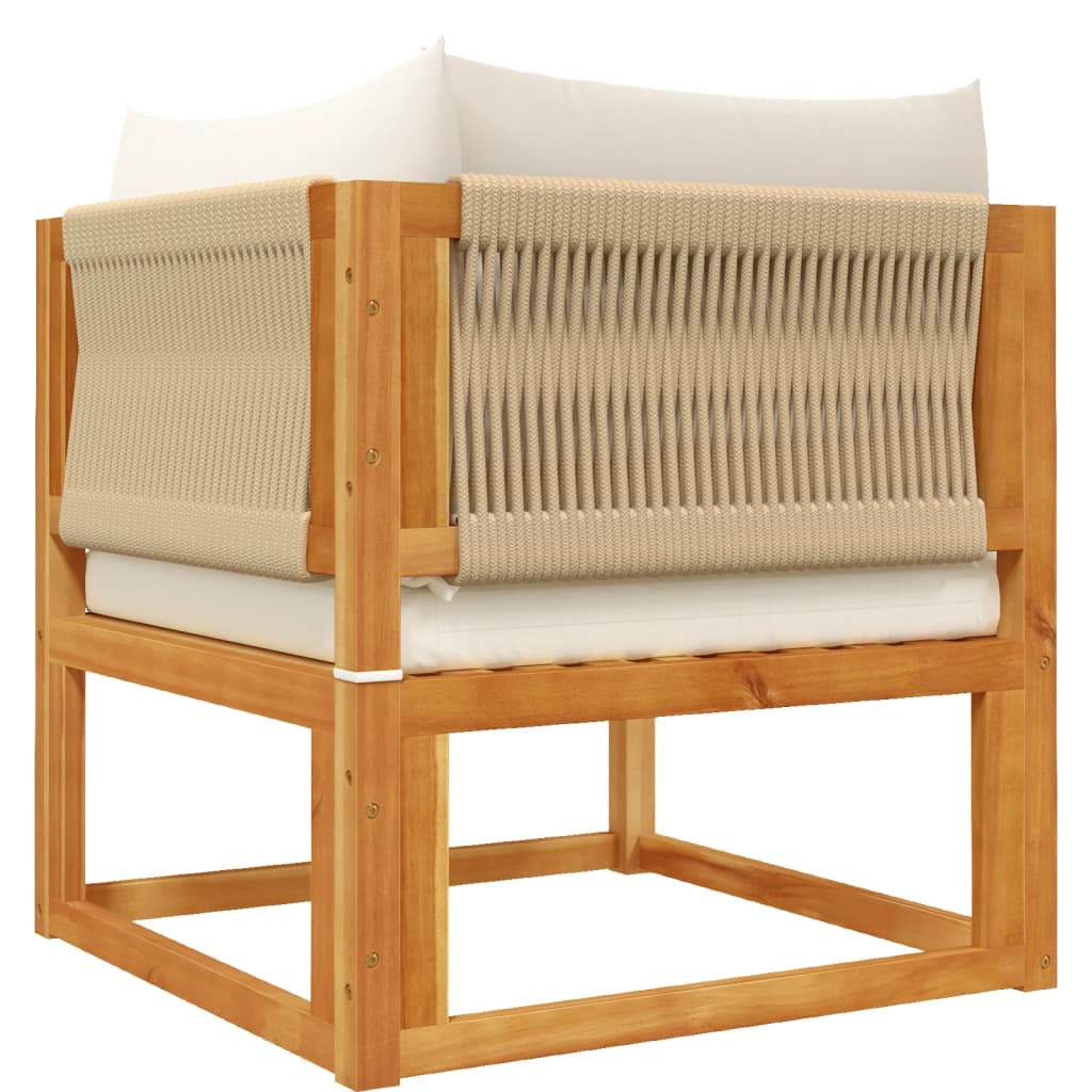Set di divani da giardino 4 pz con cuscini in legno di acacia