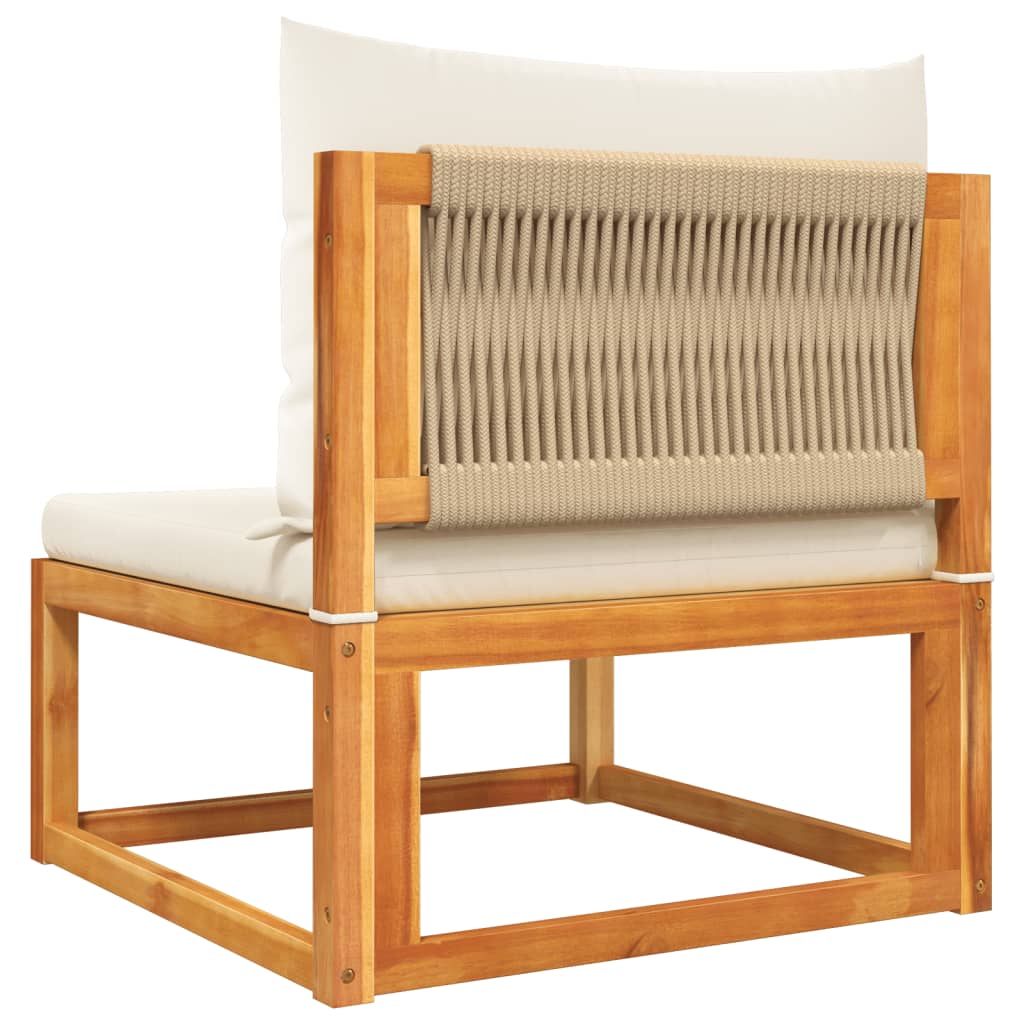 Set di divani da giardino 4 pz con cuscini in legno di acacia