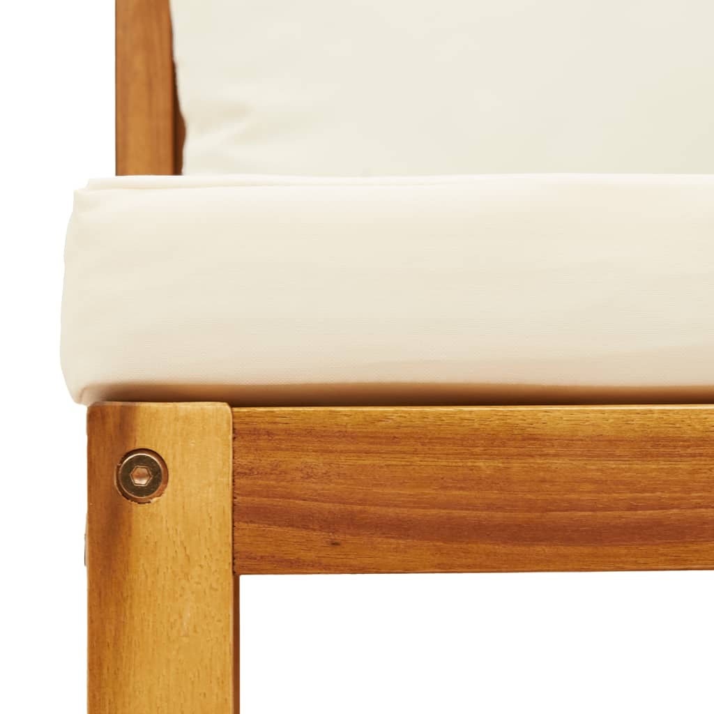 Set di divani da giardino 4 pz con cuscini in legno di acacia