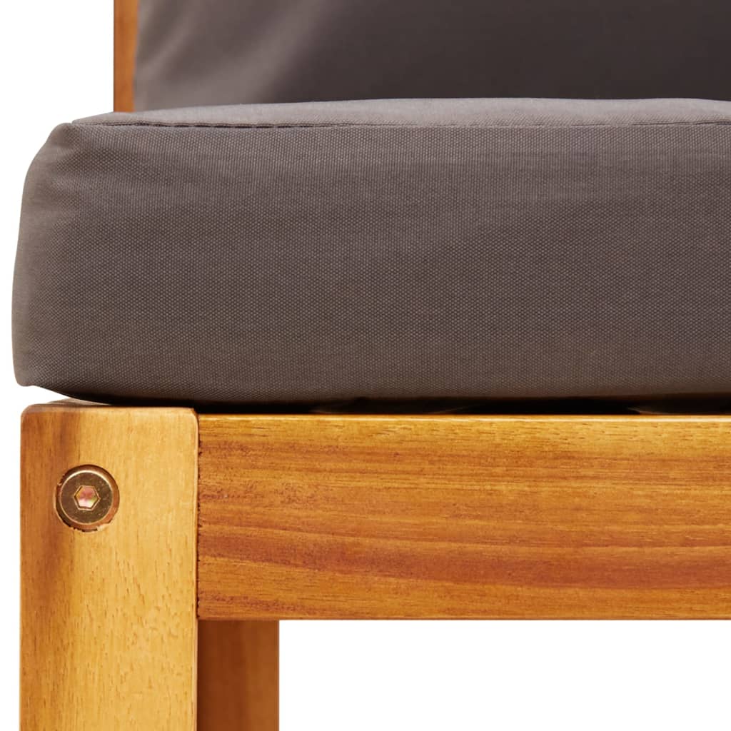 Set di divani da giardino 5 pz con cuscini in legno di acacia