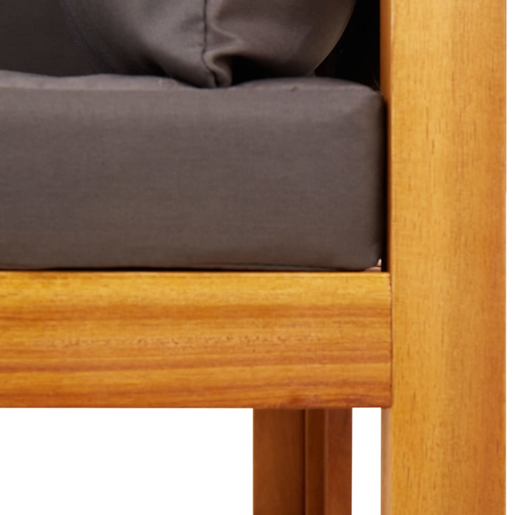 Set di divani da giardino 5 pz con cuscini in legno di acacia
