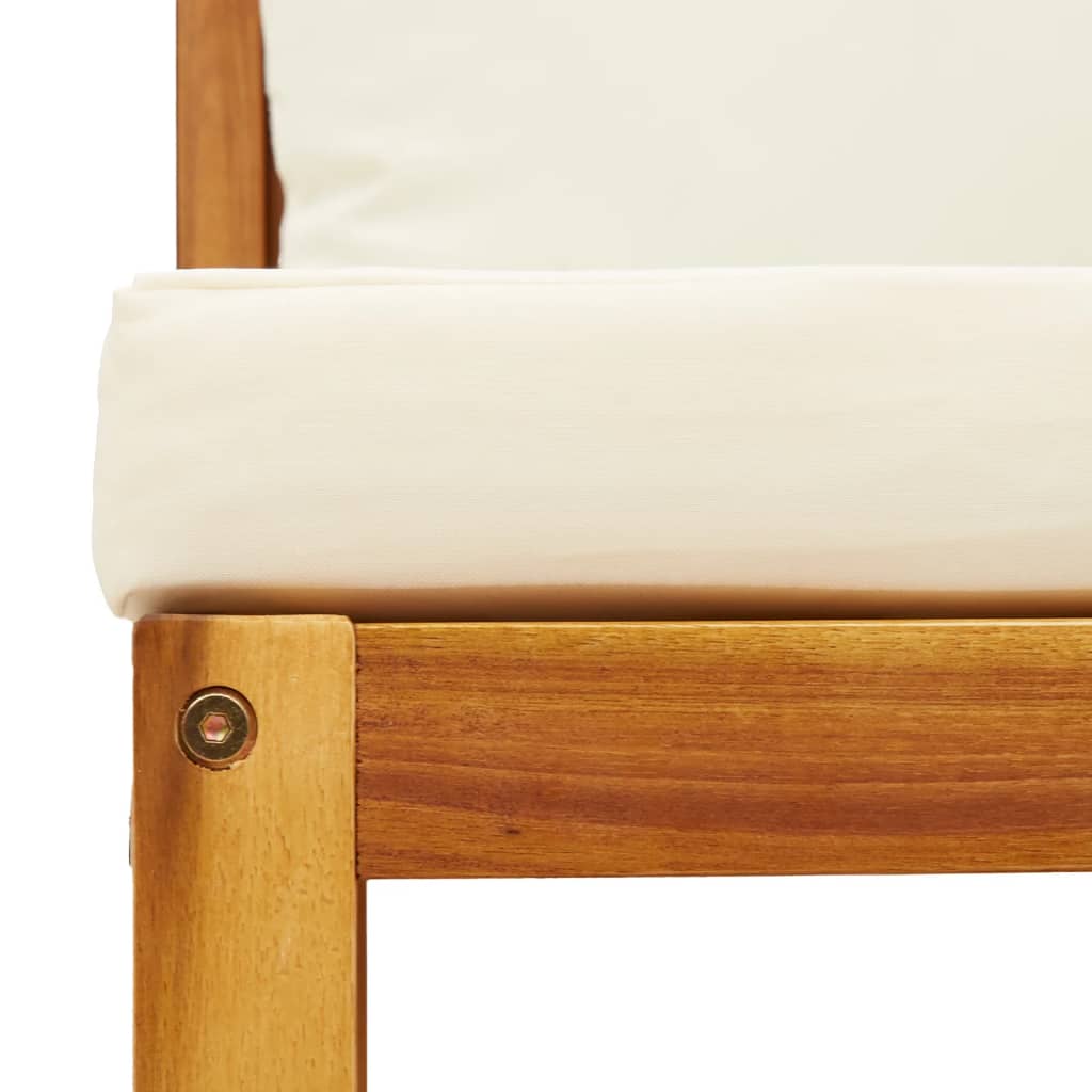 Set di divani da giardino 4 pz con cuscini in legno di acacia