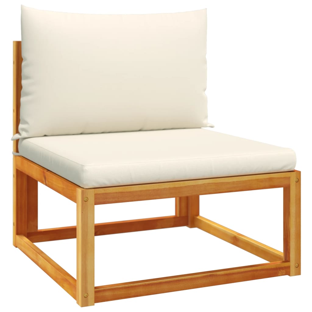 Set di divani da giardino 4 pz con cuscini in legno di acacia