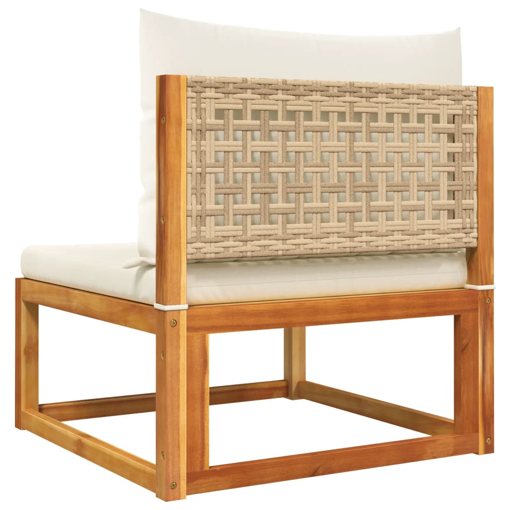 Set di divani da giardino 4 pz con cuscini in legno di acacia