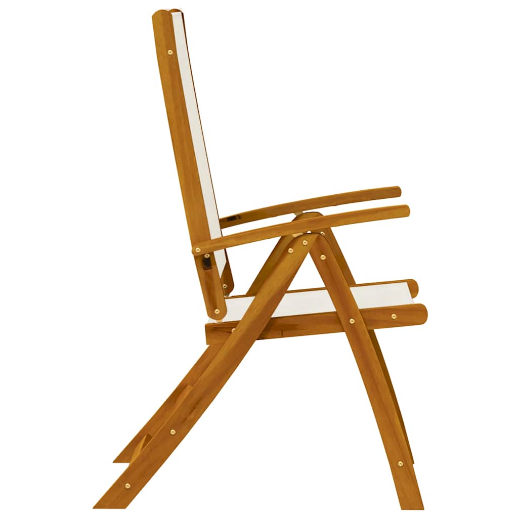 Sedie Pieghevoli 6 pz Massello d'Acacia e Textilene