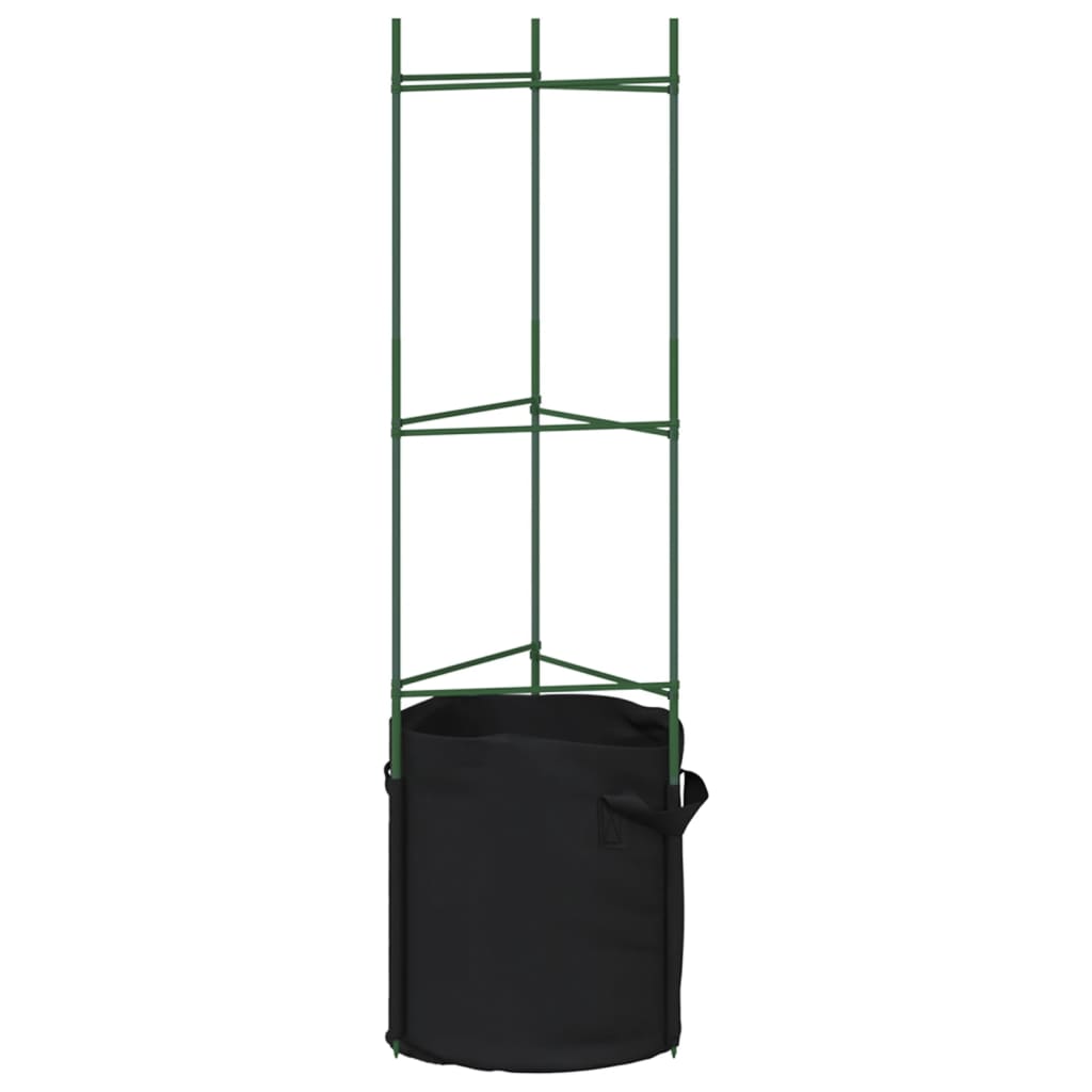 Sostegni Pomodori con Sacchetti Piante 6pz 116 cm Acciaio e PP