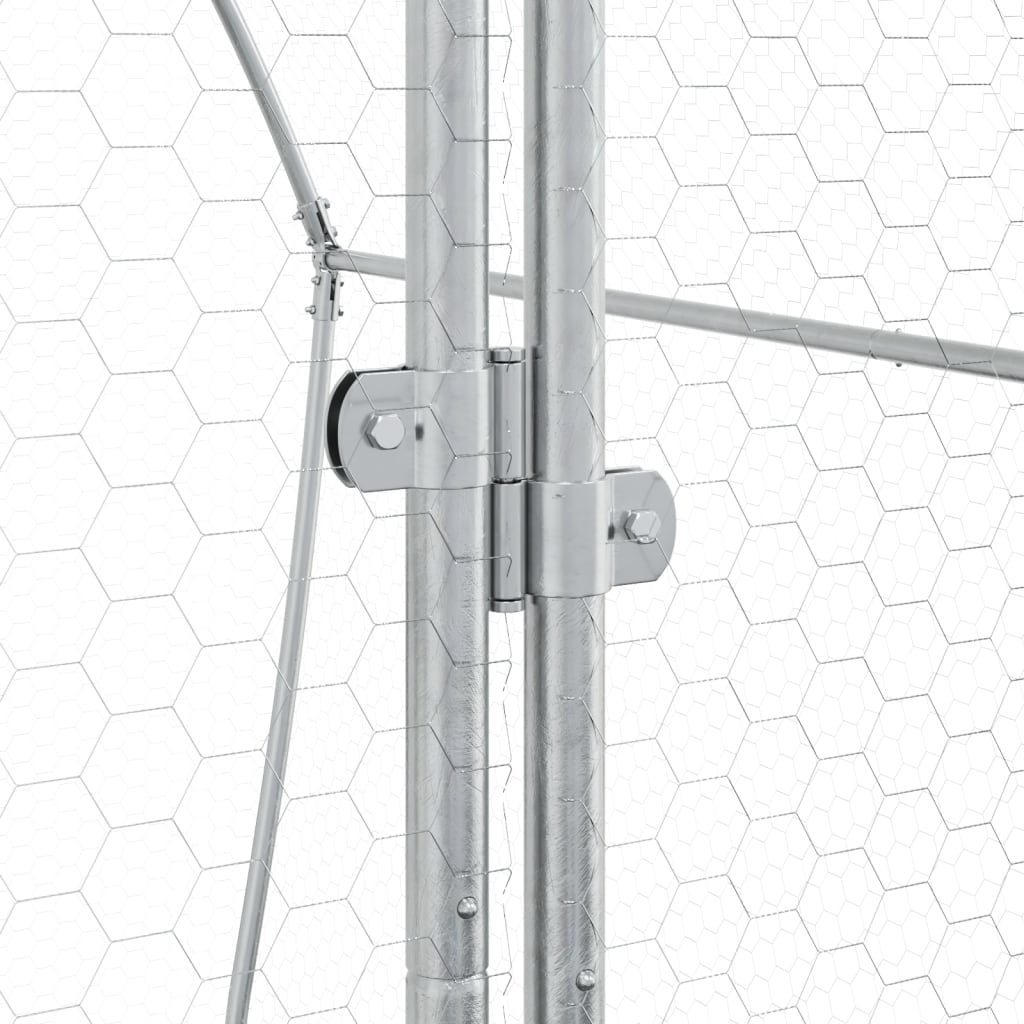 Conigliera Argento 105x100x120 cm in Acciaio Zincato