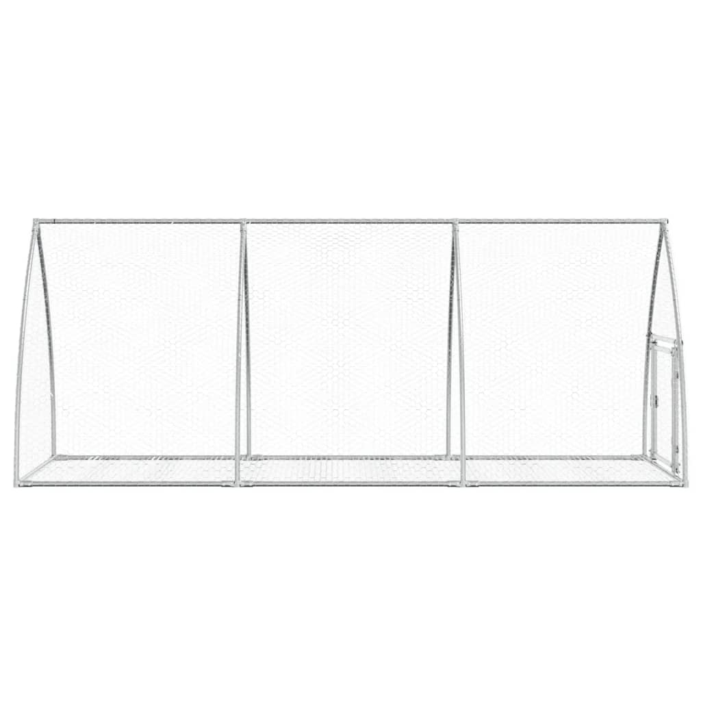 Conigliera Argento 105x300x120 cm in Acciaio Zincato