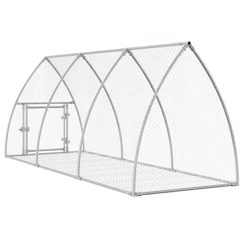 Conigliera Argento 105x300x120 cm in Acciaio Zincato