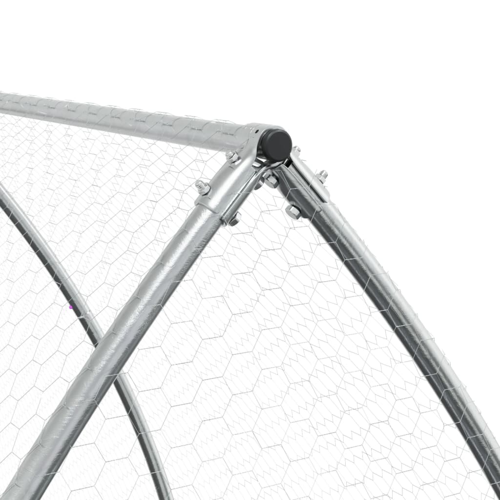 Conigliera Argento 105x300x120 cm in Acciaio Zincato