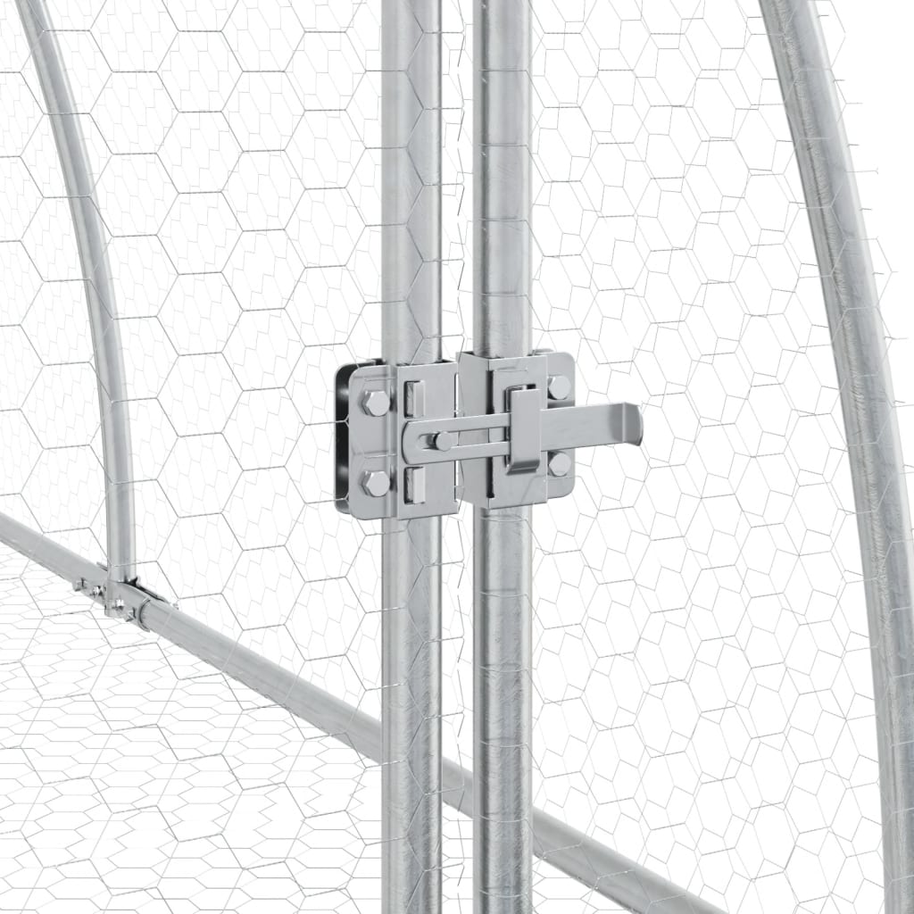 Conigliera Argento 105x300x120 cm in Acciaio Zincato