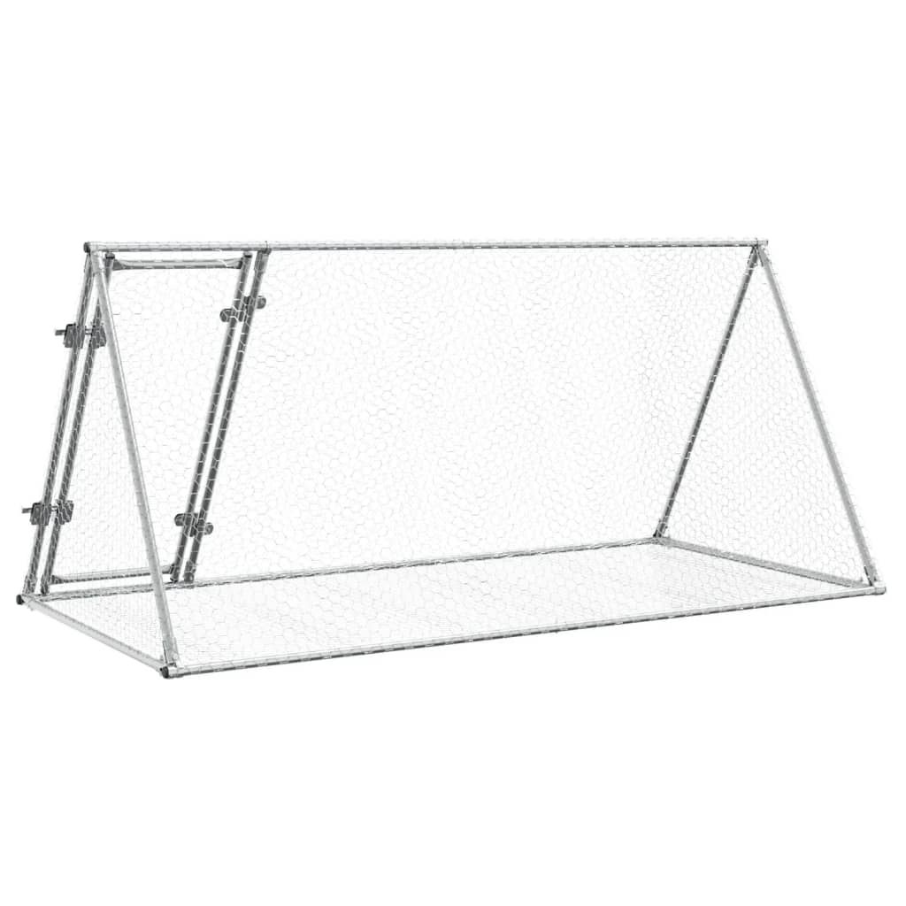 Conigliera Argento 200x105x91 cm in Acciaio Zincato