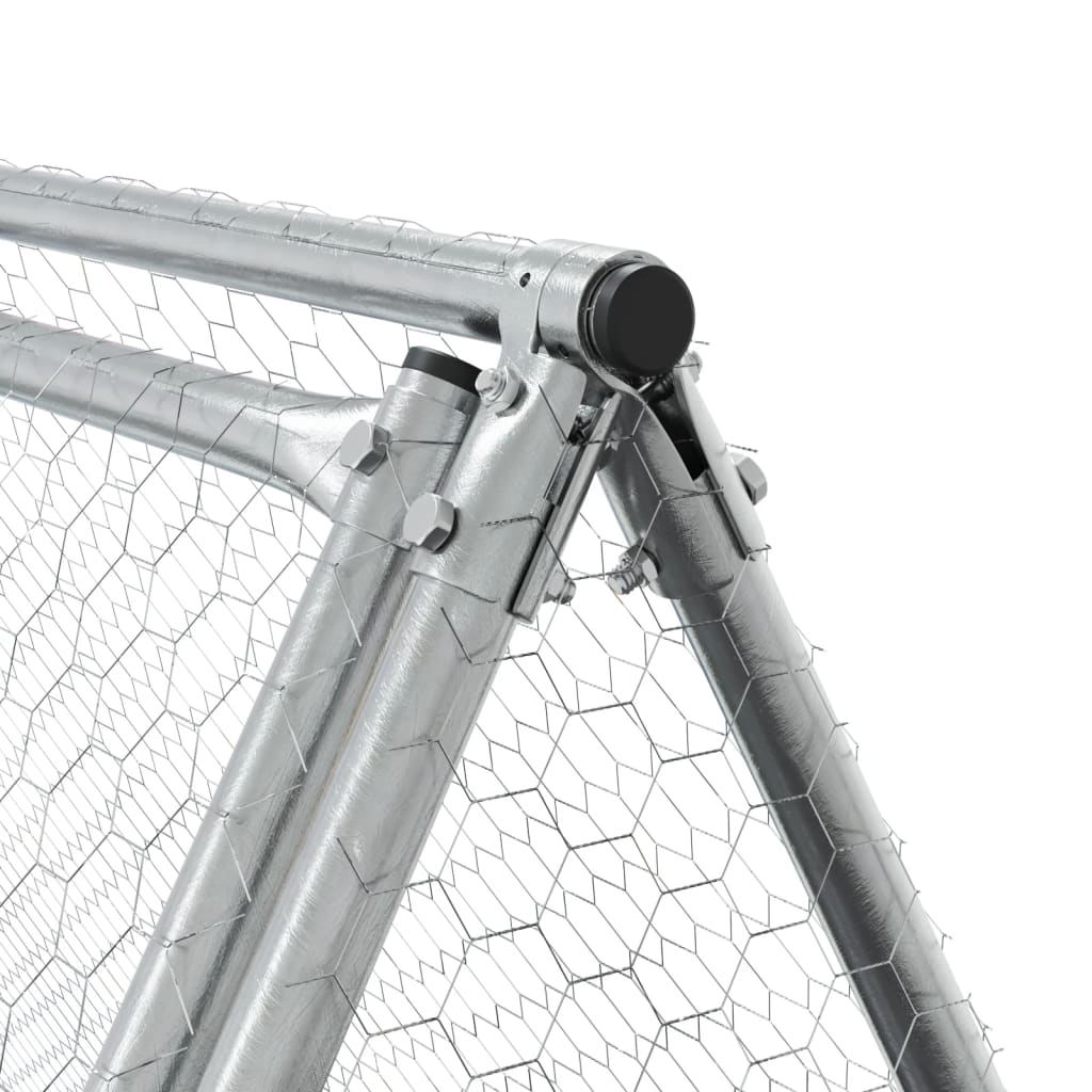 Conigliera Argento 200x105x91 cm in Acciaio Zincato