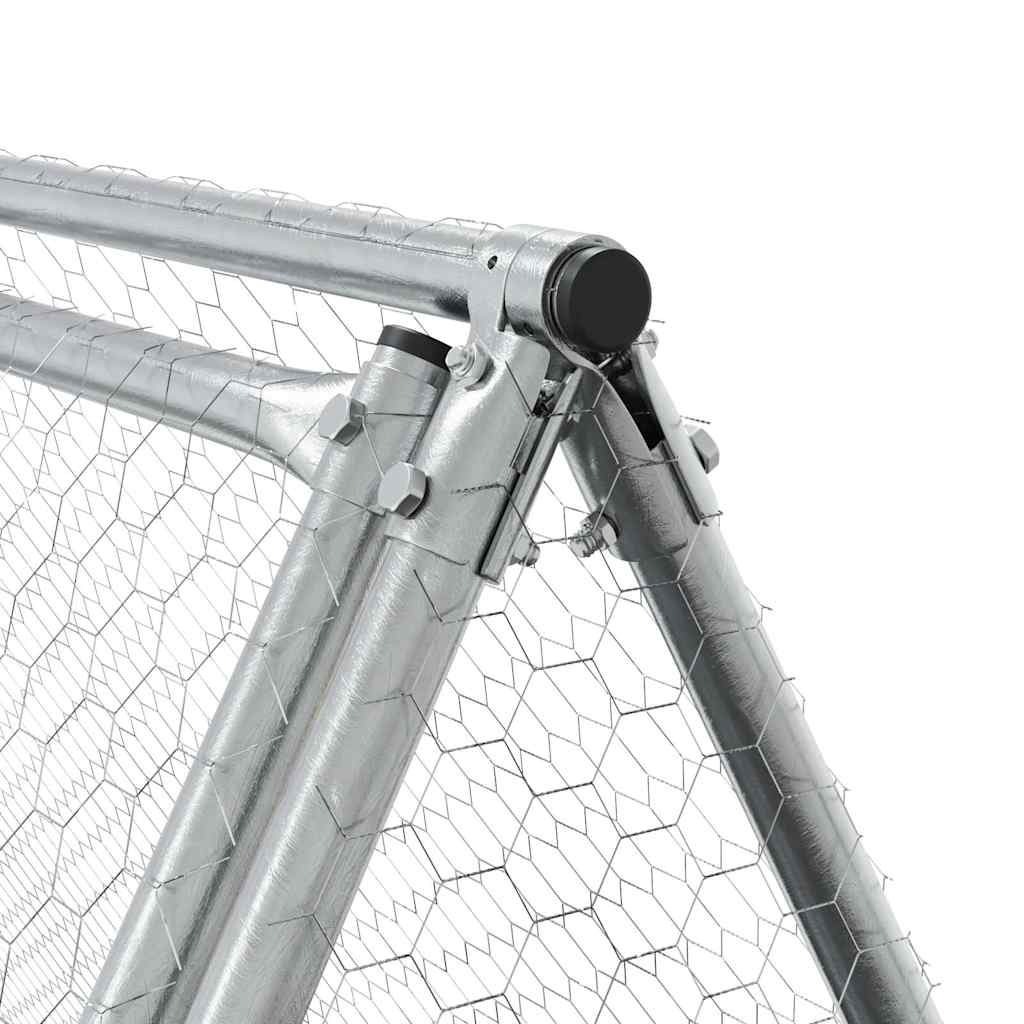 Conigliera Argento 400x105x91 cm in Acciaio Zincato