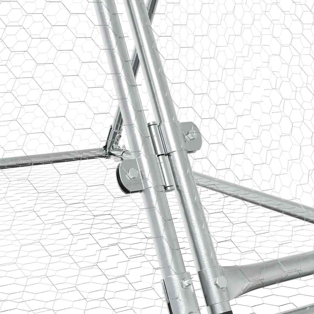 Conigliera Argento 400x105x91 cm in Acciaio Zincato