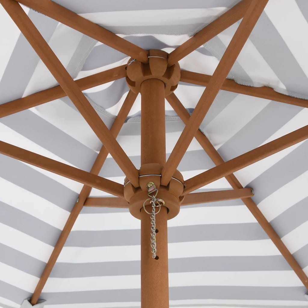 Tavolo Picnic per 4 Bambini con Ombrellone Rotondo Legno Abete