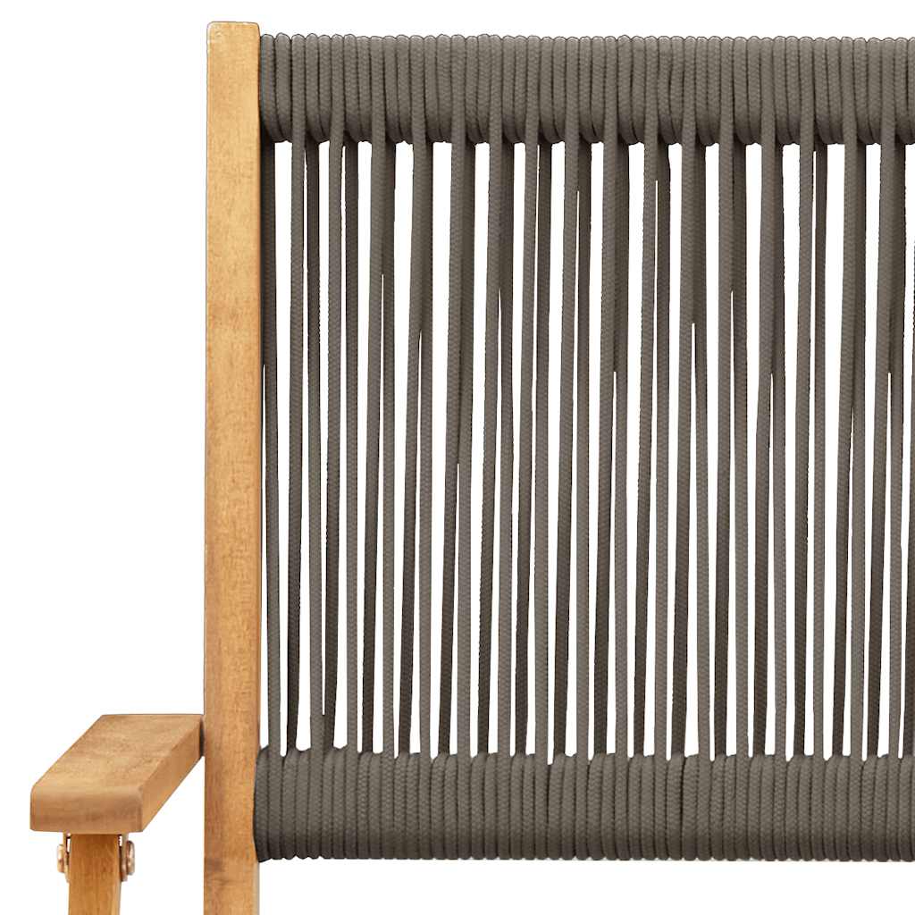 Set da Pranzo da Giardino 5 pz Polipropilene e Legno Massello