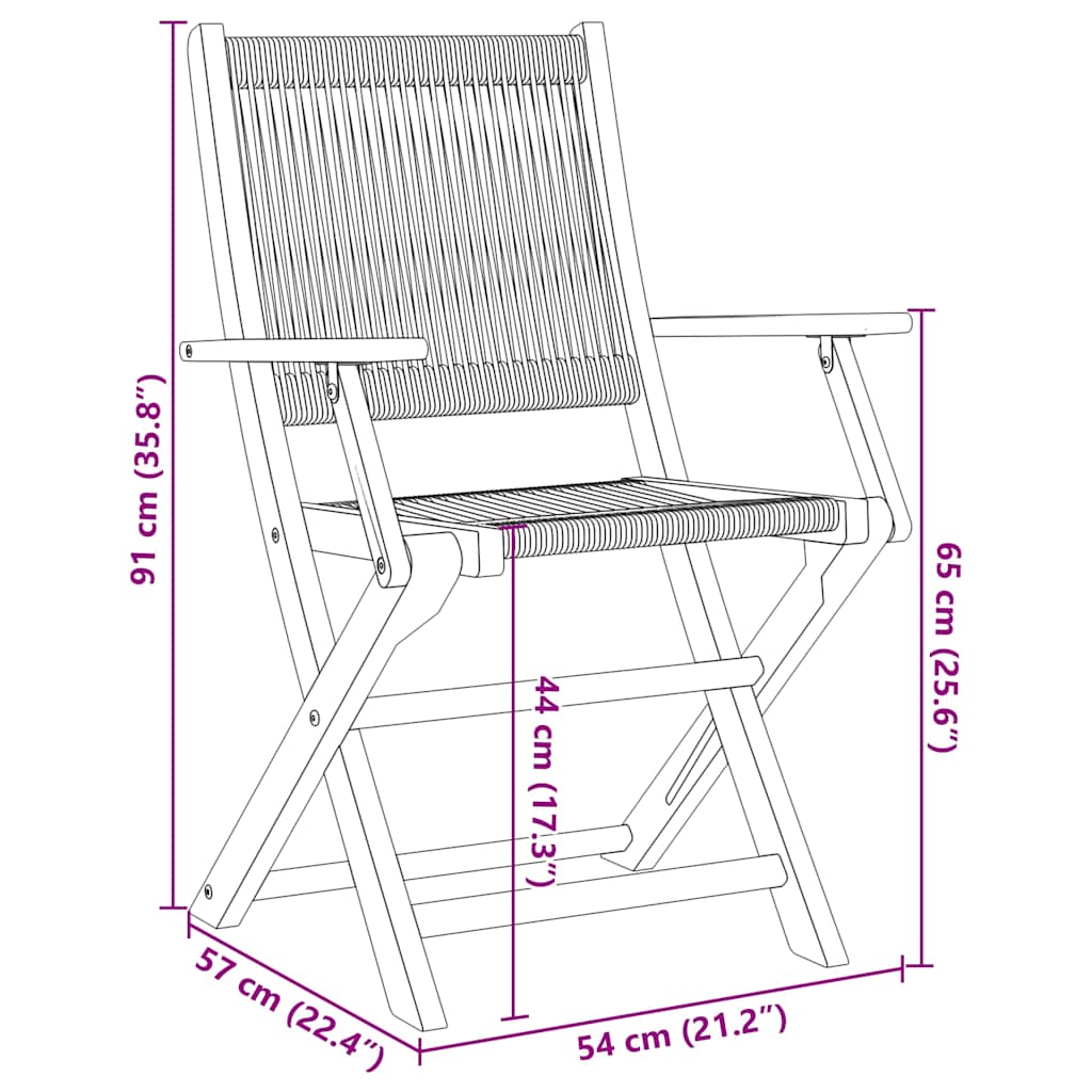 Set Pranzo da Giardino 5 pz Beige Polipropilene/ Legno Massello