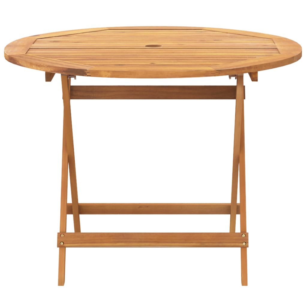 Set Pranzo da Giardino 5 pz Beige Polyrattan e Legno Massello
