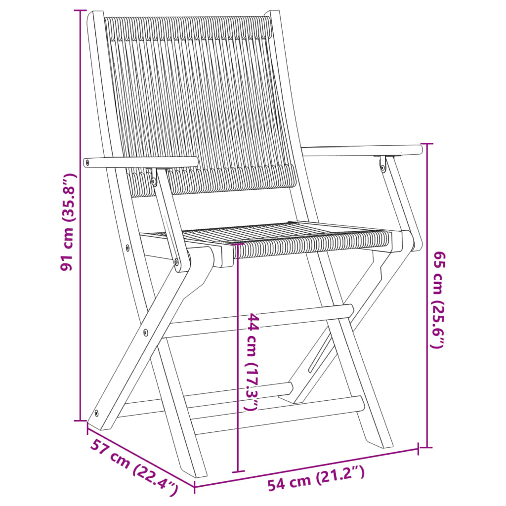 Set Pranzo da Giardino 5 pz Beige Polipropilene/ Legno Massello