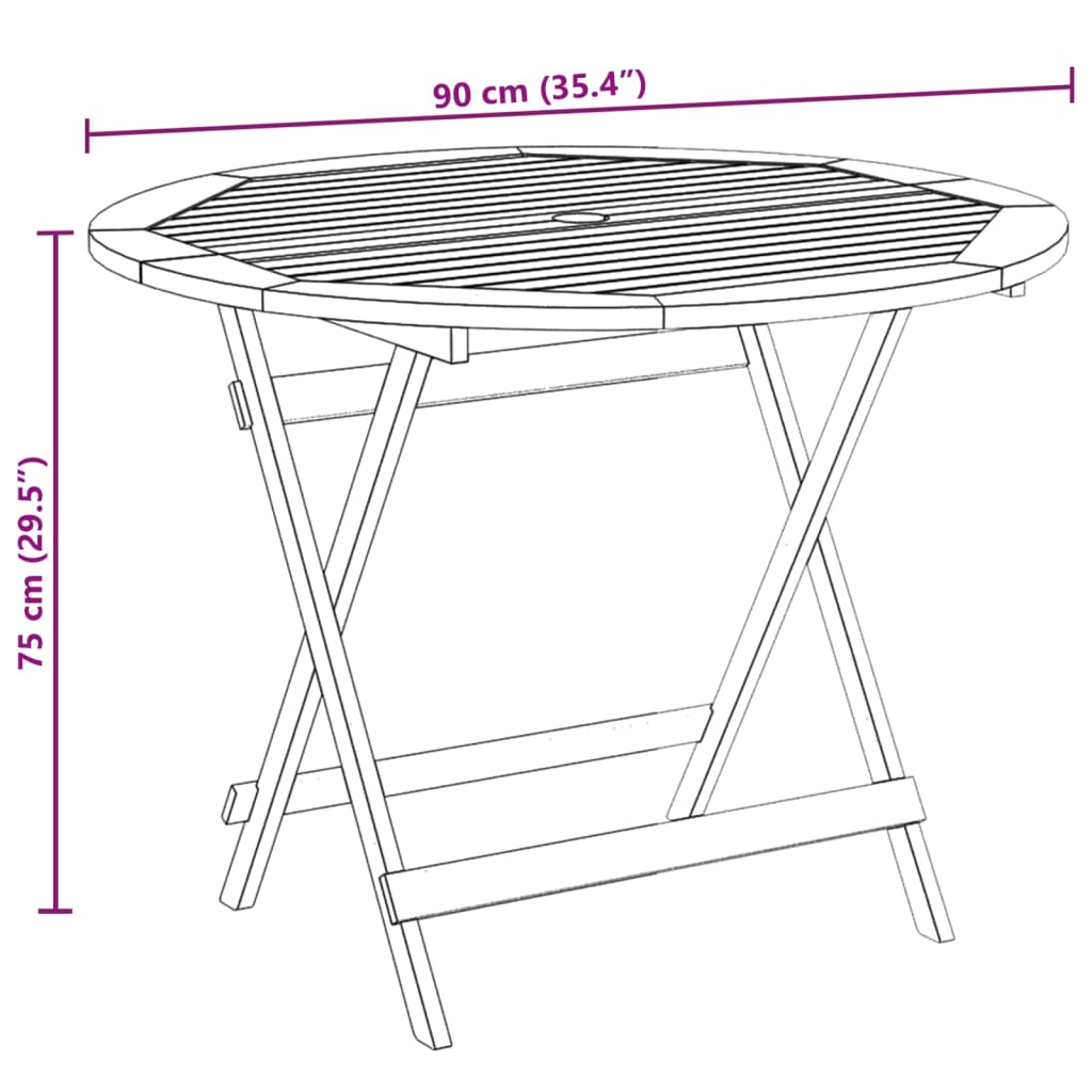 Set Pranzo da Giardino 5 pz Beige Polipropilene/ Legno Massello