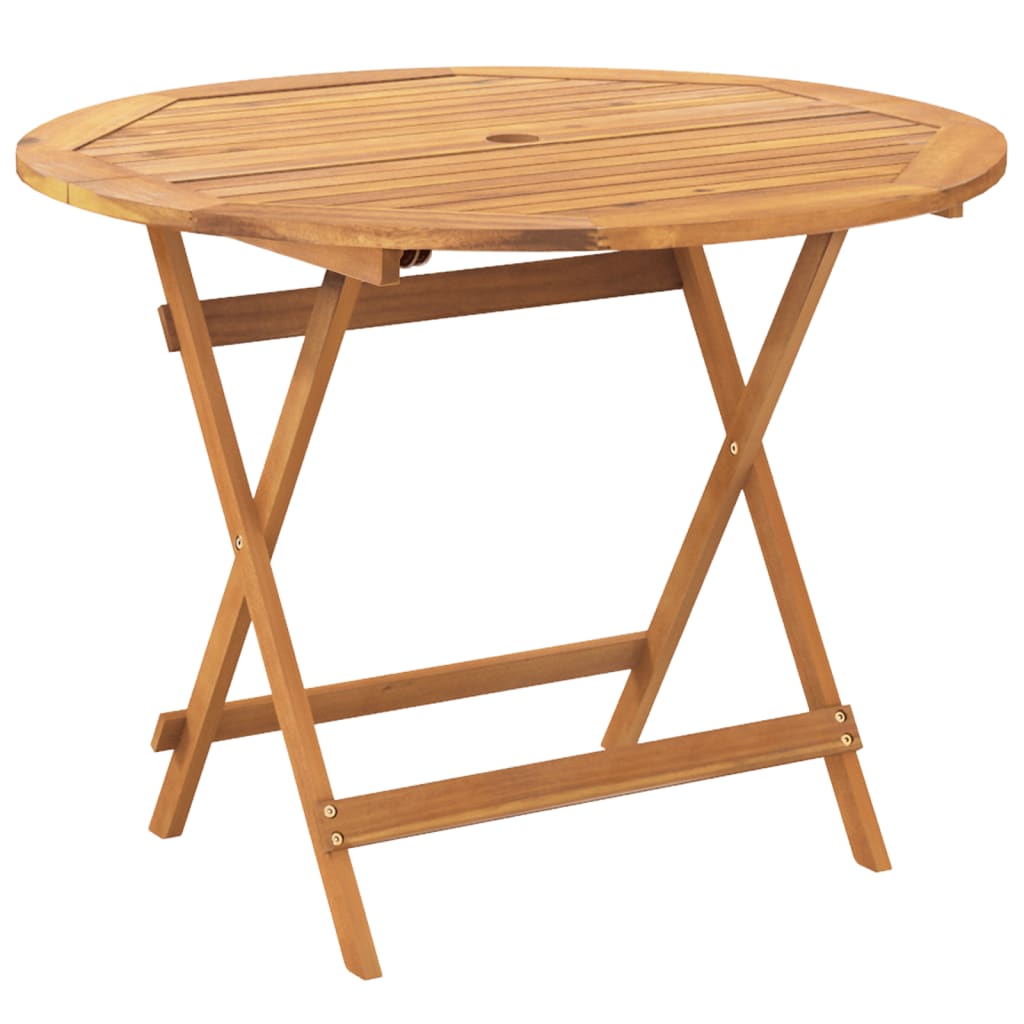 Set da Pranzo da Giardino 5 pz Tortora Tessuto e Legno Massello