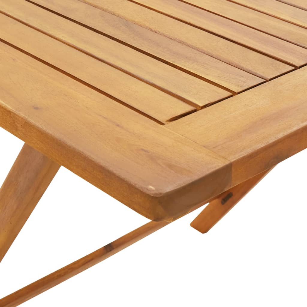 Set da Pranzo da Giardino 5 pz Polipropilene e Legno Massello