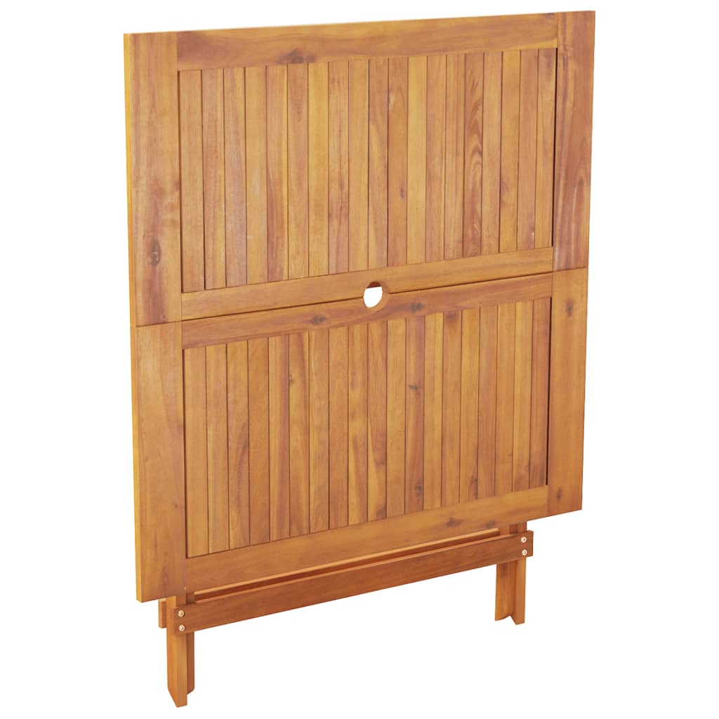 Set Pranzo da Giardino 5 pz Beige Polipropilene/ Legno Massello