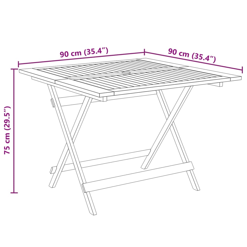 Set da Pranzo da Giardino 5 pz Tortora Tessuto e Legno Massello