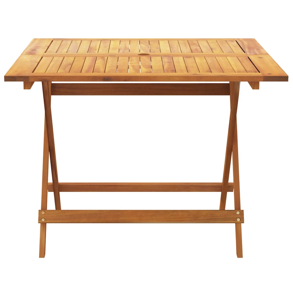 Set da Pranzo da Giardino 5 pz Tortora Tessuto e Legno Massello