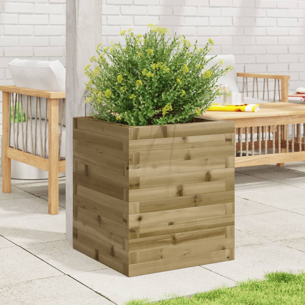 Fioriera da Giardino 40x40x46 cm in Legno di Pino Impregnato