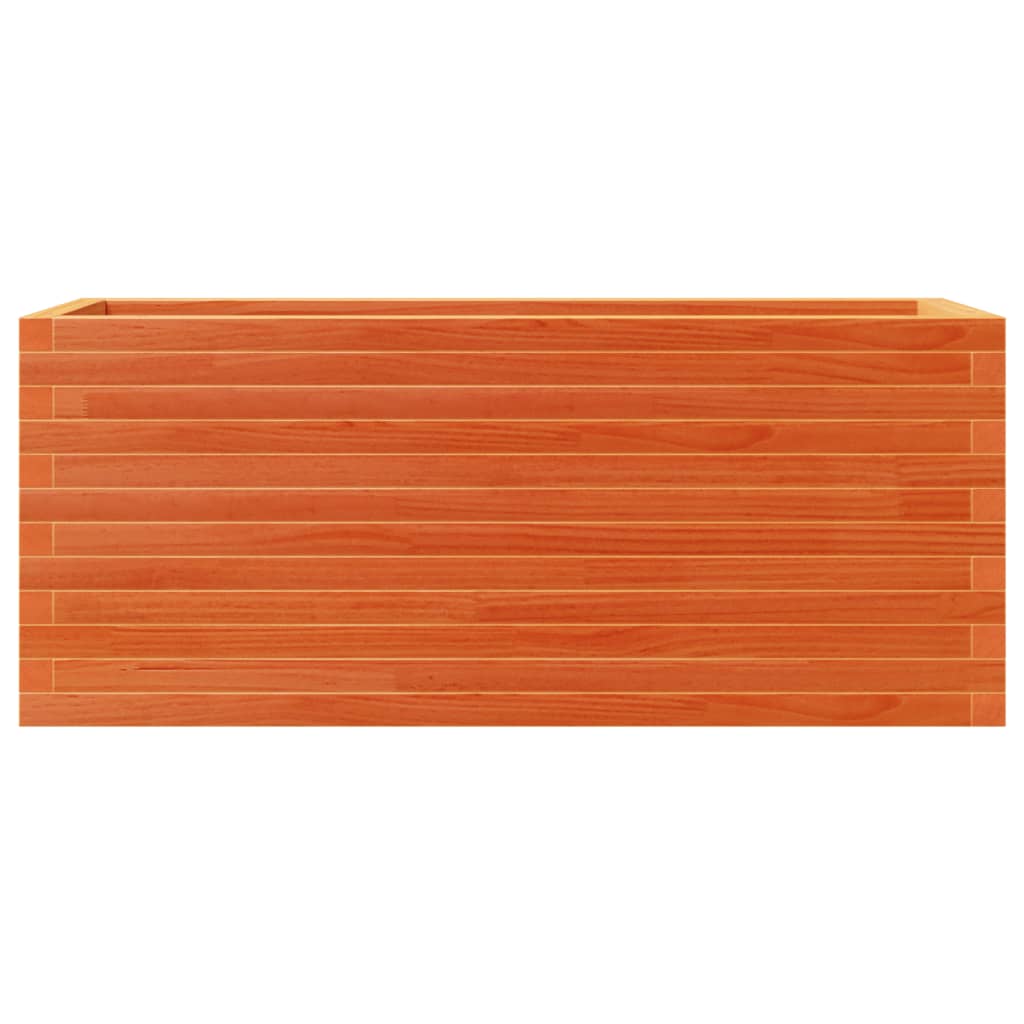 Fioriera Giardino Marrone Cera 110x40x46 cm Legno Massello Pino