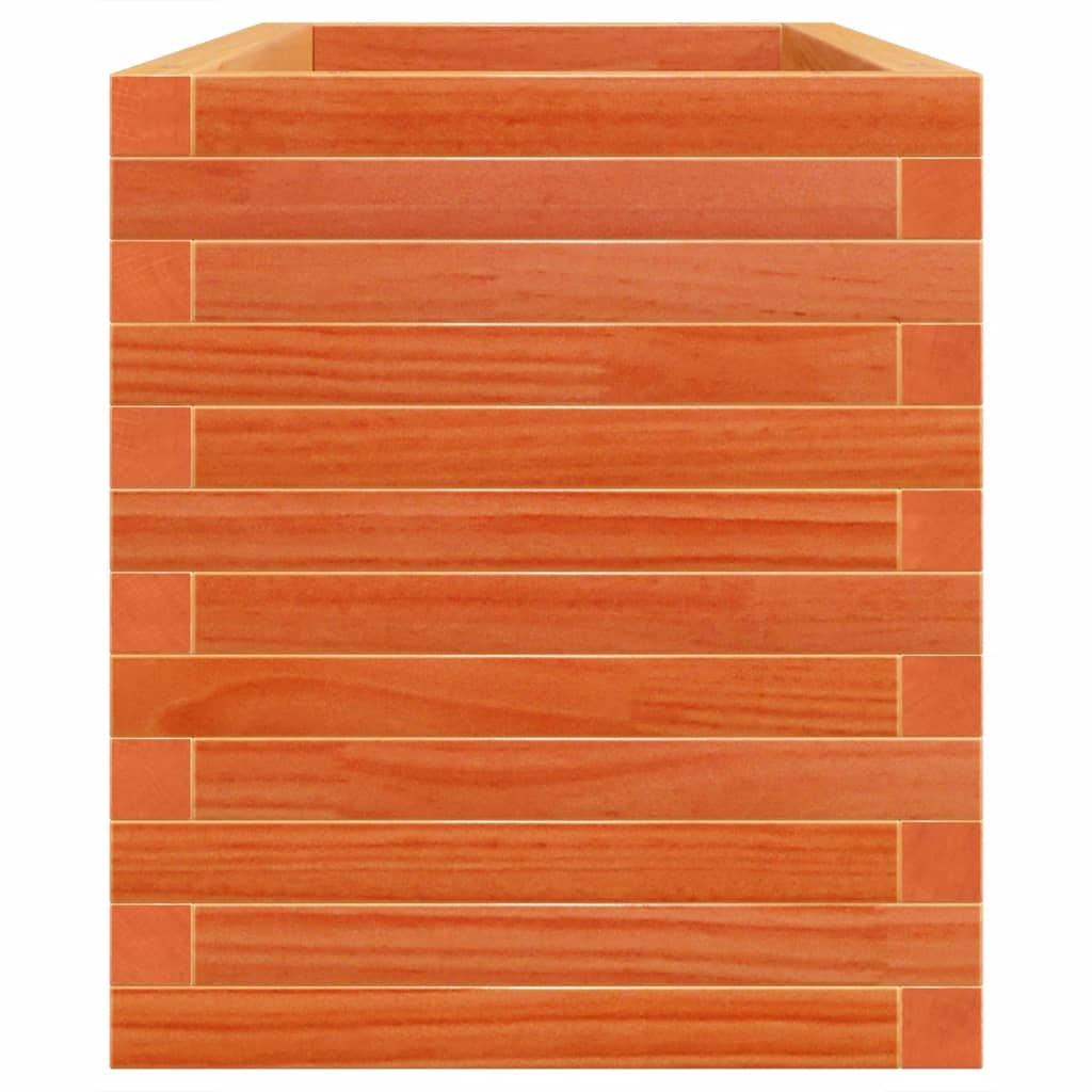 Fioriera Giardino Marrone Cera 110x40x46 cm Legno Massello Pino