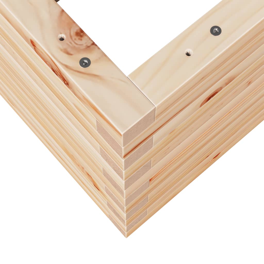 Fioriera da Giardino 90x60x46 cm in Legno Massello di Pino
