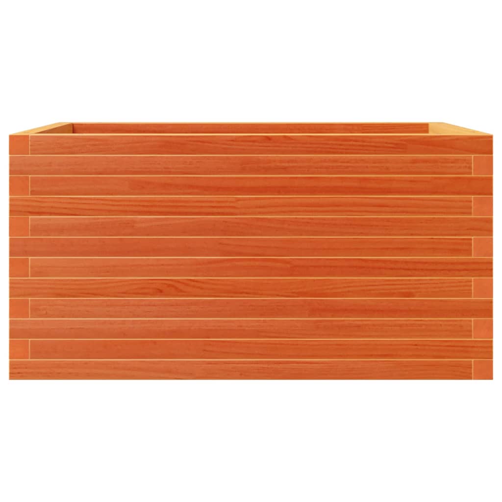 Fioriera Giardino Marrone Cera 90x60x46 cm Legno Massello Pino