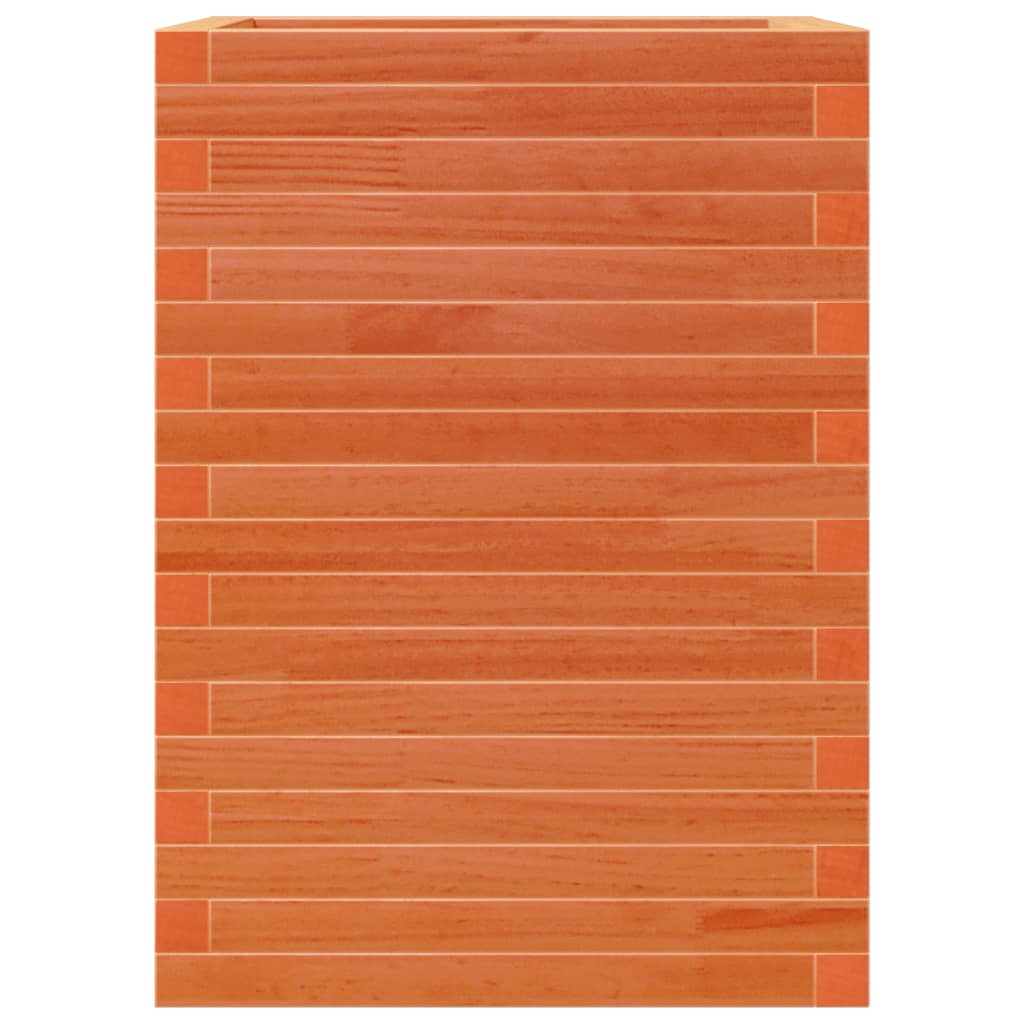 Fioriera Giardino Marrone Cera 50x50x68,5cm Legno Massello Pino