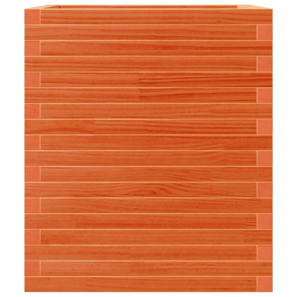 Fioriera Giardino Marrone Cera 60x60x68,5cm Legno Massello Pino
