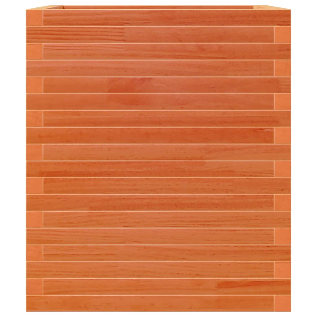 Fioriera Giardino Marrone Cera 60x60x68,5cm Legno Massello Pino