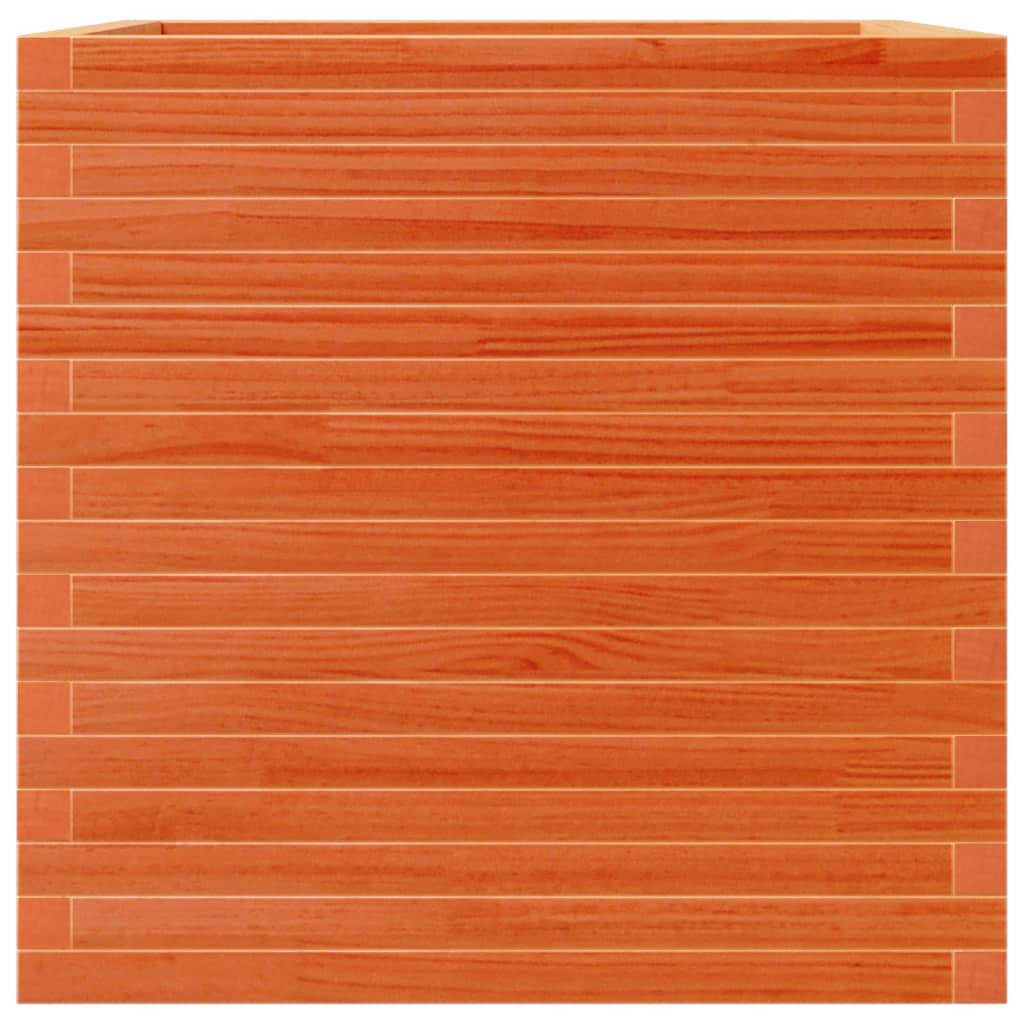 Fioriera Giardino Marrone Cera 70x70x68,5cm Legno Massello Pino