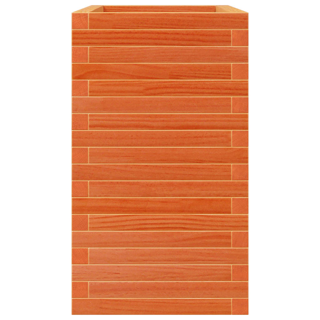 Fioriera Giardino Marrone Cera 70x40x68,5cm Legno Massello Pino