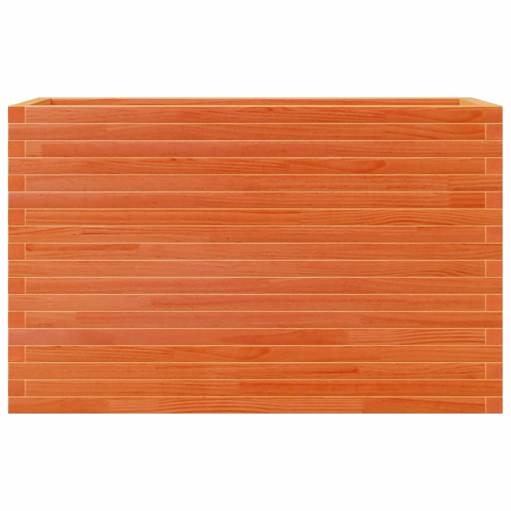 Fioriera Giardino Marrone Cera 110x40x68,5 Legno Massello Pino