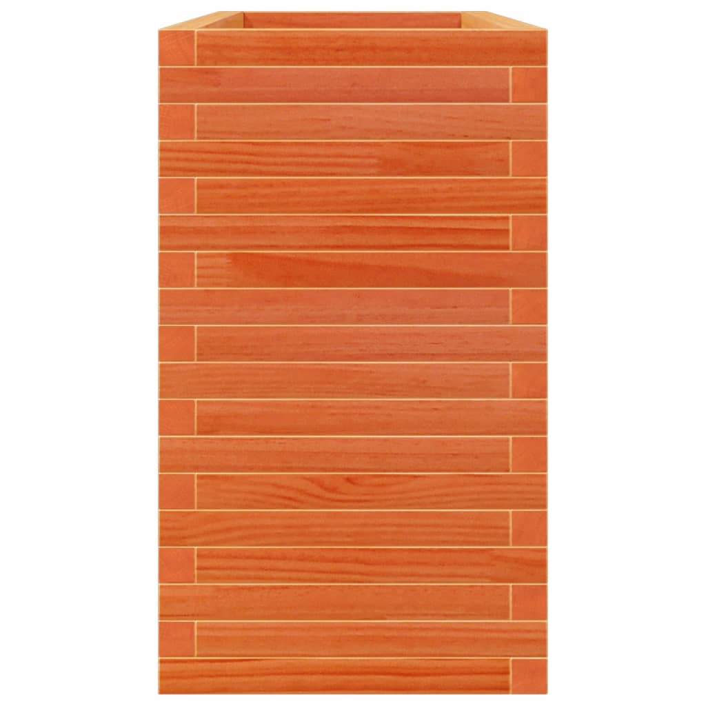 Fioriera Giardino Marrone Cera 110x40x68,5 Legno Massello Pino