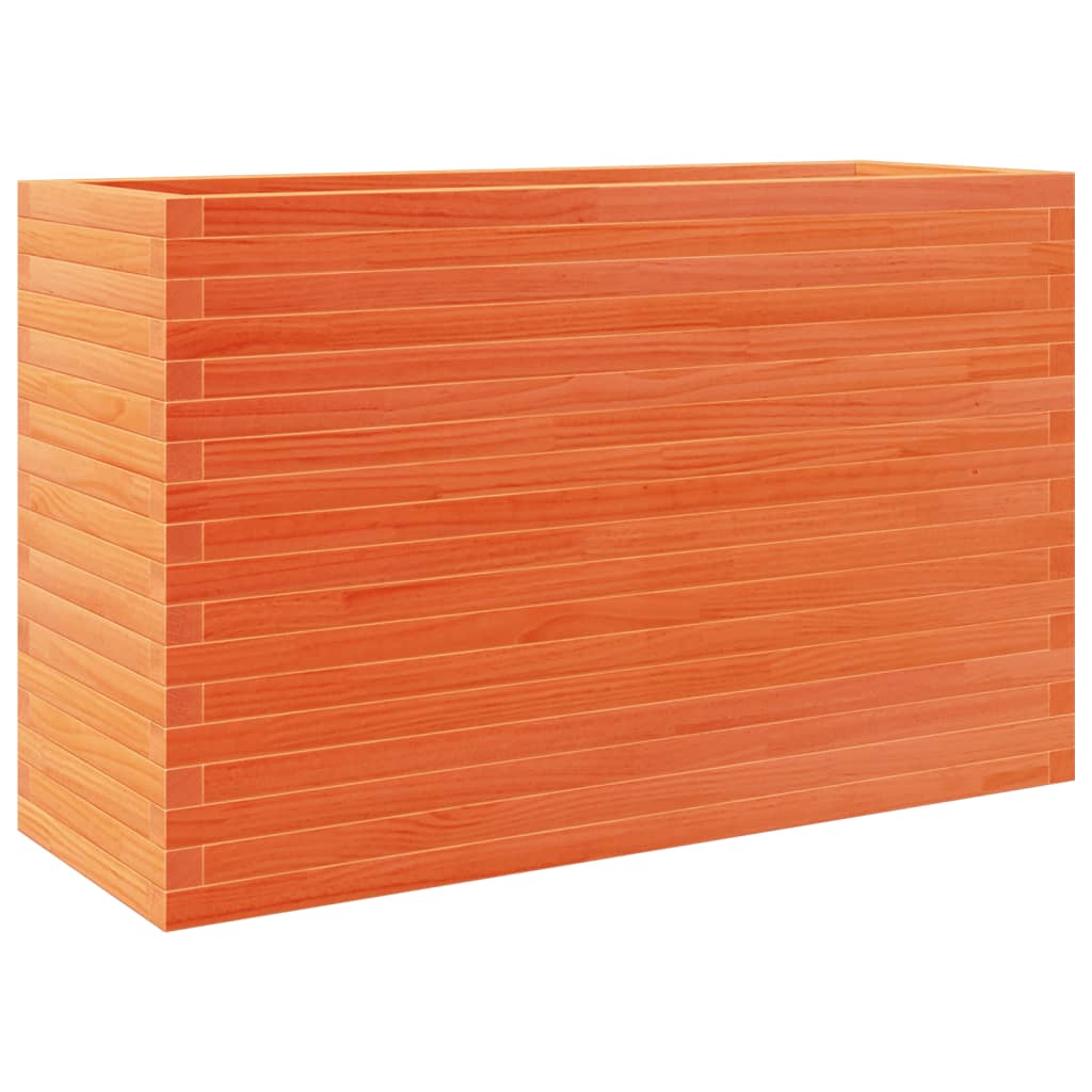 Fioriera Giardino Marrone Cera 110x40x68,5 Legno Massello Pino