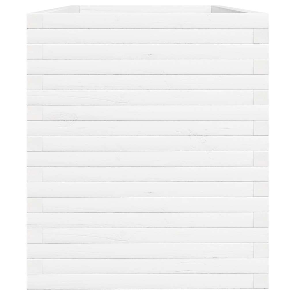 Fioriera da Giardino Bianca 110x60x68,5 cm Legno Massello Pino