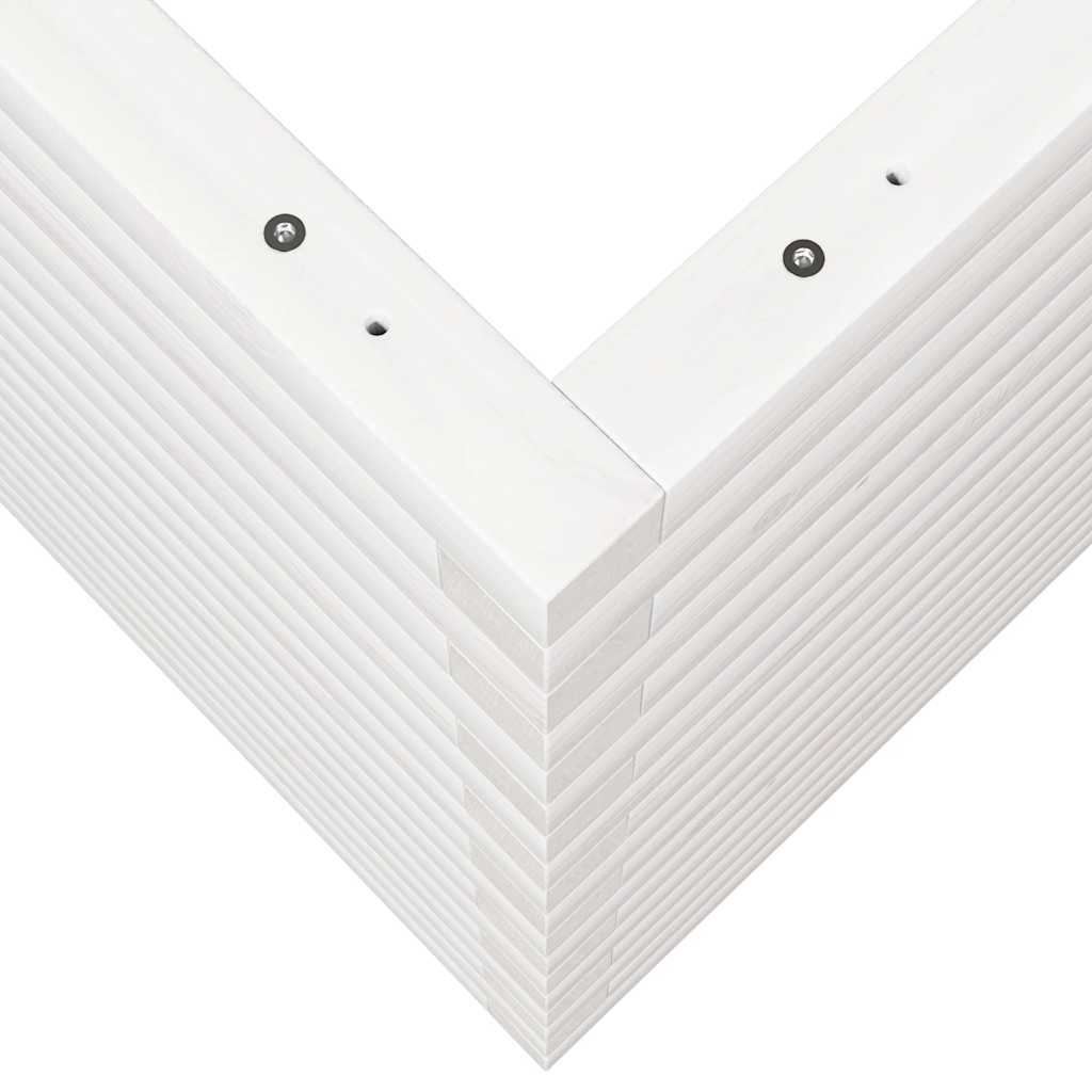 Fioriera da Giardino Bianca 110x60x68,5 cm Legno Massello Pino