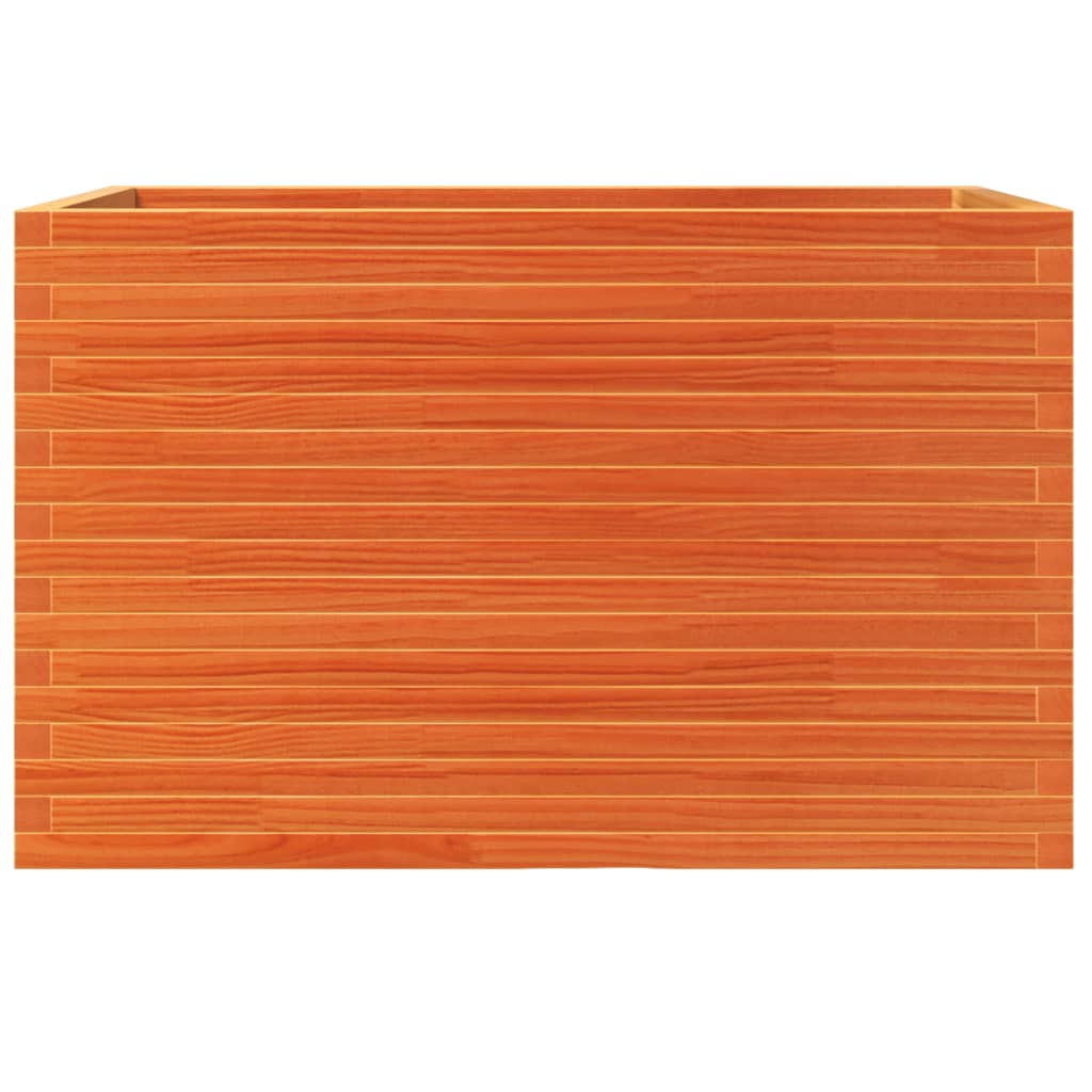 Fioriera Giardino Marrone Cera 110x60x68,5 Legno Massello Pino