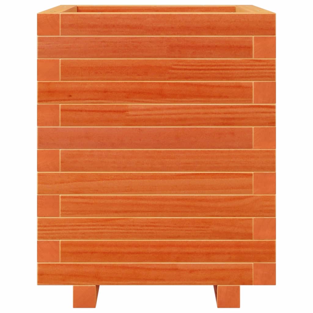 Fioriera Giardino Marrone Cera 40x40x49,5cm Legno Massello Pino